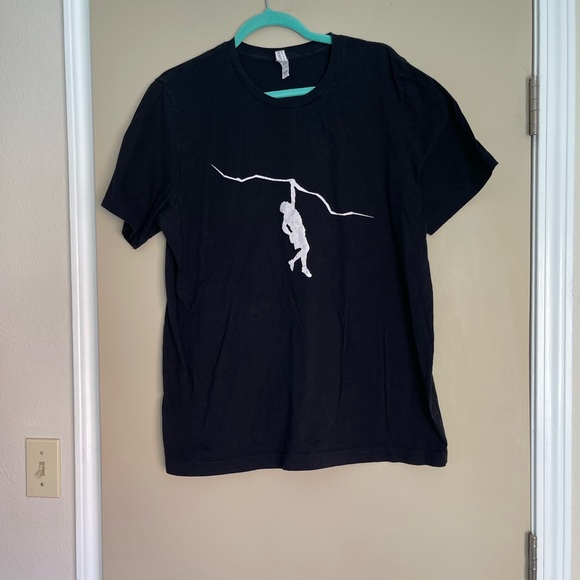 Bella Canvas Other - Bella Canvas Black Tee with White Climbing Graphic. XL